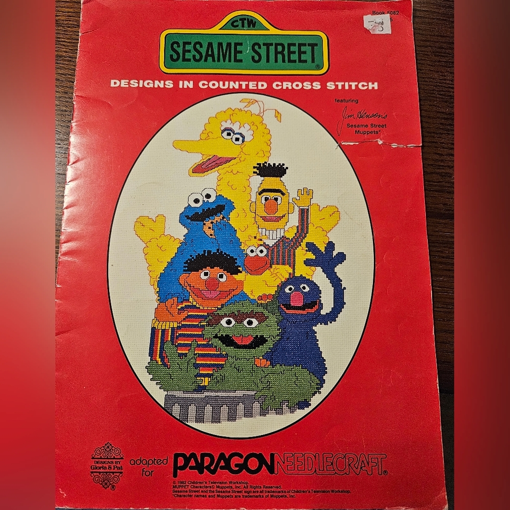 Sesame Street Counted Cross Stitch Vintage Leaflet Paragon Needlecrafts